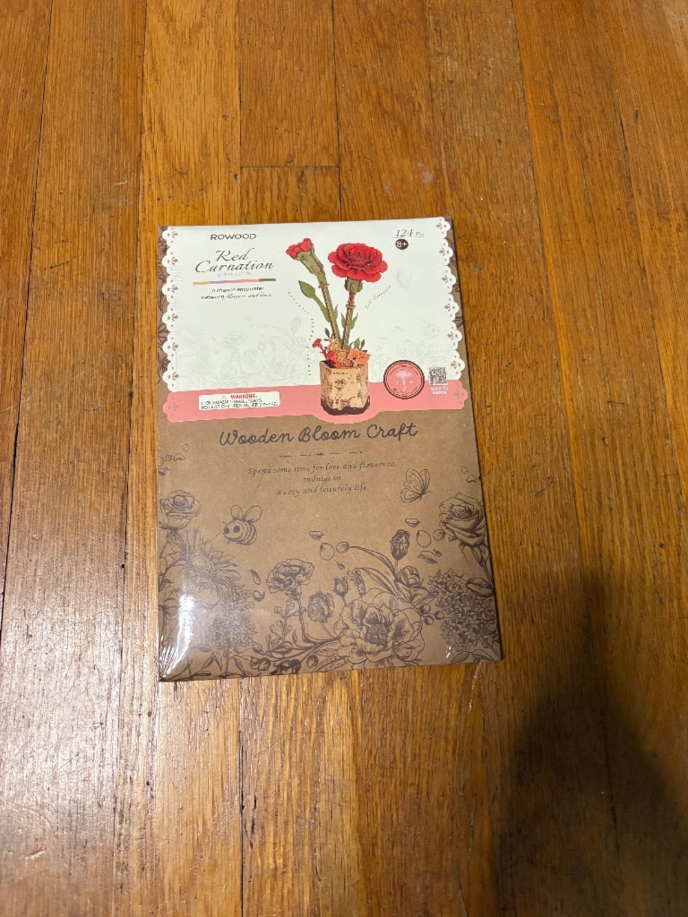 Rowood 3D Wooden Flower Craft Kit – Red Carnation (NWT)